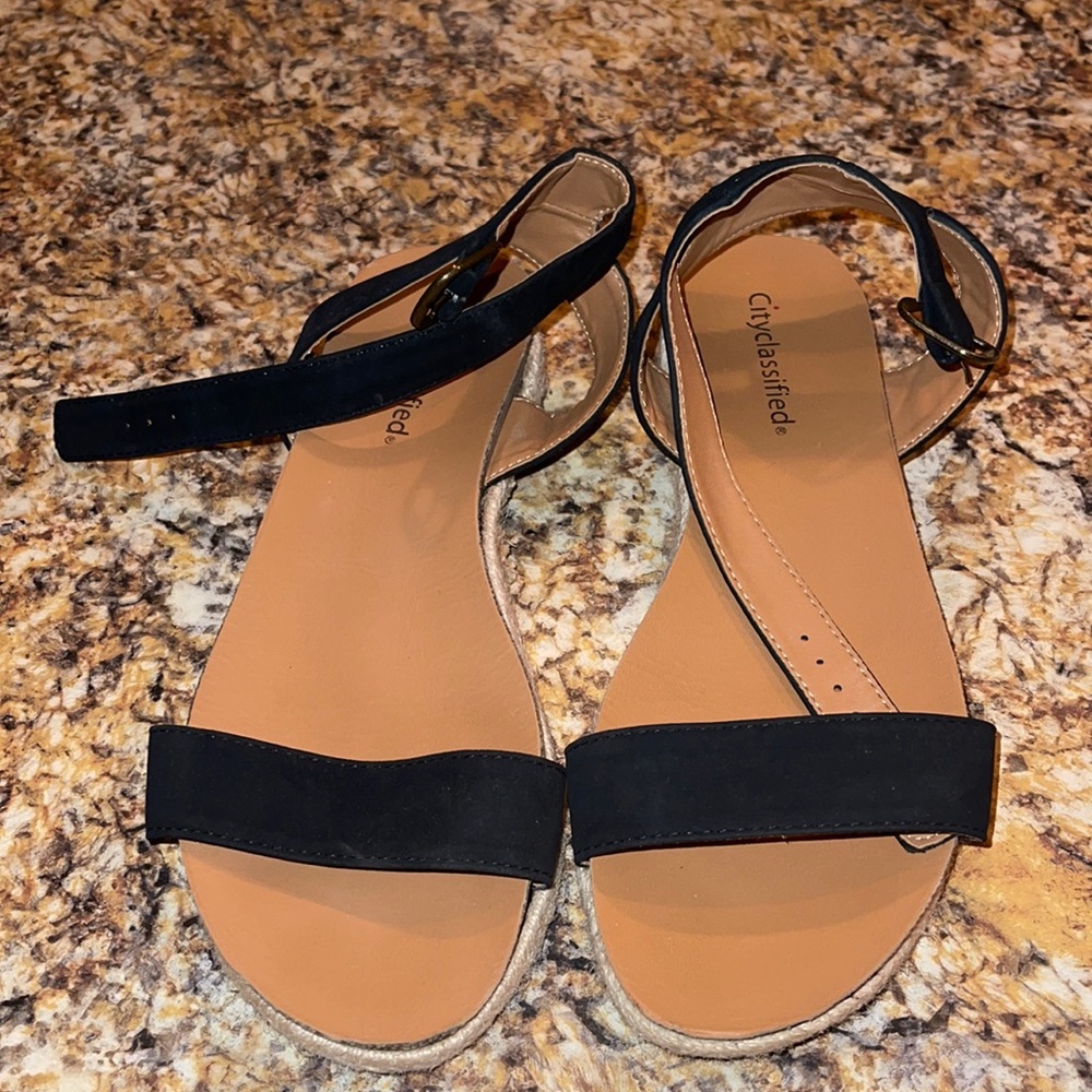 CITY CLASSIFIED Black Sandals